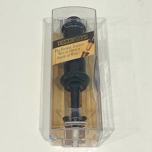 Cork Pops Black 6.5 Inch Original Wine Bottle Opener (NEW)